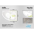 AZALIA 160x105 J/B sarokkád M-Acryl