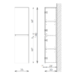 BASIC/BREEZY F140 2 ajtós fali kiegésztő bútor fehér TBOSS