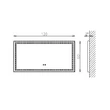 FLOATING MIRROR AURA 120X60cm fürdőszoba tükör integrált, páramentesítő, fényerőszabályozó TBOSS