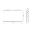 FLOATING MIRROR EASY 120cm fürdőszoba tükör LED világítással  *2 TBOSS