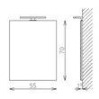 FLOATING MIRROR EASY 55cm fürdőszoba tükör LED világítással TBOSS