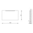 FLOATING MIRROR SOFT 21 100cm fürdőszoba tükör integrált világítással TBOSS