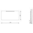 FLOATING MIRROR SOFT 21 120cm fürdőszoba tükör integrált világítással TBOSS