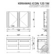 KERAMAG ICON K120 FALI 1 medencés mosdóval fürdőszoba szekrény kombináció TBOSS