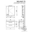 MILANO K75 FALI fürdőszoba szekrény kombináció TBOSS