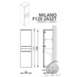 FAMME/ELKA/MILANO F120 1 ajtó 1 szennyestartó FALI kiegészítő Fürdőszobaszekrény TBOSS