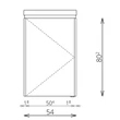 MIRROR BOX CUT 55 fürdőszoba tükör szekrénnyel 55cm-es led világítással+ powerbox+ piperetükör+4 extra TBOSS
