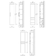 MODENA/LEON F170 1 ajtó 1 szennyestartó FALI kiegészítő Fürdőszobaszekrény TBOSS