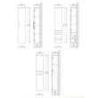 FANO F170 1 ajtó FALI kiegészítő Fürdőszobaszekrény TBOSS