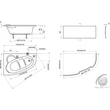 Előlap Asymmetric bal 150 cm akrilkádhoz CZ44100000 RAVAK