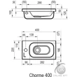 Chrome kézmosó balos (fehér), furattal XJGL1100000 RAVAK