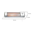 ARDES 437B Fali kvarc hősugárzó 1200 W IP24 védelem