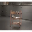 Metaltex LUGANO COPPER GURULÓS TÁROLÓ, 3 POLCOS MX344403