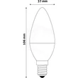 Avide IZZÓ SMART LED CANDLE 4.9W RGB+W 2700K IR TÁVIRÁNYÍTÓVAL ASC14RGBW-4.9W-RC