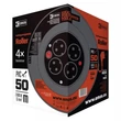 Emos KÁBELDOB 50 M / 4 ALJZAT / PIROS / PVC / 230 V / 1,5 MM2 P092501