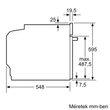 Bosch SÜTŐ ELEKTROMOS BEÉPÍTHETŐ GŐZ FUNKCIÓVAL HBG539EB0