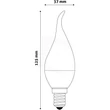 Avide LED CANDLE IZZÓ FLAME 6W E14 NW 4000K ABC14NW-6W-FL