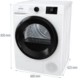 Gorenje SZÁRÍTÓGÉP HŐSZIVATTYÚS DNE83/GN