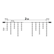 Family Decor LED FÉNYFÜGGÖNY 2,2 M KÖZÉPFEHÉR 58902C