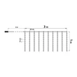 Family Decor LED FÉNYFÜGGÖNY 3X1 M MELEGFEHÉR 58906A
