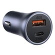 Baseus AUTÓS TÖLTŐ USB+TYPE-C ALJZAT 40W, PD GYORSTÖLTŐ 4.0, LED JELZÉS + TYPE-C KÁBEL TZCCJD-0G