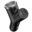 Baseus SZIVARGYÚJTÓ ADAPTER ELOSZTÓ, SZIVARGYÚJTÓ+2 USB ALJZAT, 40W BSC-C16N_B