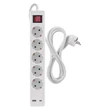 Emos HOSSZABBÍTÓ 3 M / 5 ALJZAT / KAPCSOLÓS / USB A + C / 1,5 MM2 P1523CU
