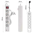Emos HOSSZABBÍTÓ 3 M / 5 ALJZAT / KAPCSOLÓS / USB A + C / 1,5 MM2 P1523CU