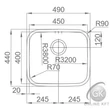 LAGUNA 450X400 aláépíthető Mosogatótálca RODI PRÉMIUM selection