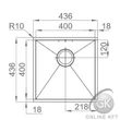 BOX LINE 40 400X400 aláépíthető Mosogatótálca RODI ELITE selection