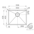BOX LINE 50 500X400 aláépíthető Mosogatótálca RODI ELITE selection