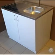 800X600 Komplett 1 medencés nyílóajtós mosogatószekrény FEHÉR