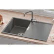 FRAME 1B 1D 780x500 gránit mosogató Titánszürke GK SINK