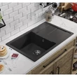 HORIZON 1B 1D 780x500 gránit mosogató Antracit fekete GK SINK