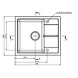 HORIZON 1B 590x500 gránit mosogató Light Beige GK SINK