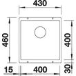 BLANCO SUBLINE 400-U antracit exc.n.