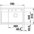 BLANCO ZENAR XL 6S C jobb fehér tart.n