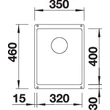 BLANCO SUBLINE 320-U fekete exc.nélk.