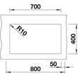 BLANCO SUBLINE 700-U fekete exc.n.