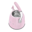 SMEG VÍZFORRALÓ TEÁSKANNA, retro, síppal, rózsaszín