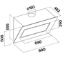 Falmec QUASAR 90 cm fali páraelszívó, fekete üveg