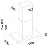 Falmec LUMEN NRS 90 cm sziget páraelszívó, inox