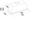 Falmec GRUPPO INCASSO PRO PLUS 80 cm beépíthető páraelszívó, inox