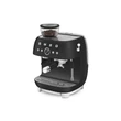 SMEG ŐRLŐVEL KOMBINÁLT ESPRESSO KÁVÉFŐZŐ, retro, matt fekete