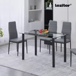 Riona 140 cm szögletes üveg étkezőasztal