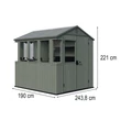 Potting shed kültéri műanyag ház