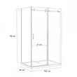 Bold-in 80x100 cm aszimmetrikus zuhanykabin zuhanytálca nélkül