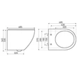 Delos BLM fali rimless WC soft-close ülőkével