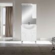 Bianca Plus 75 fürdőszoba bútor felsőszekrény, magasfényű fehér színben, jobbos nyitásirány