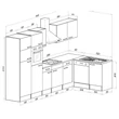 Yorki 340 sarok konyhabútor felülfagyasztós hűtős kivitelben
